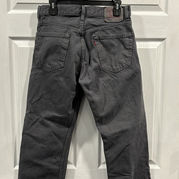 Men’s Dark Gray Levi’s 505 Regular Fit Jeans Size 32x29 EUC - Picture 3 of 10